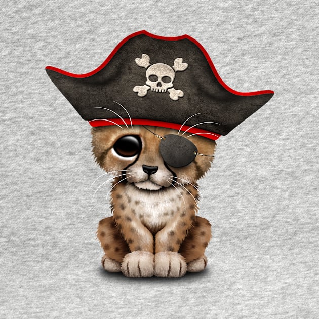 Cute Baby Cheetah Cub Pirate by jeffbartels